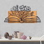 Wallity Culture Accesorio decorativo de pared de madera y metal Negro y Nogal